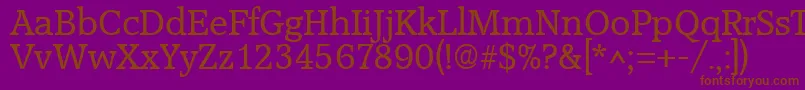 Шрифт AccoladeRegular – коричневые шрифты на фиолетовом фоне