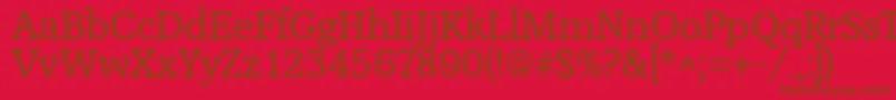 フォントAccoladeRegular – 赤い背景に茶色の文字
