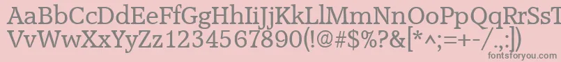 フォントAccoladeRegular – ピンクの背景に灰色の文字