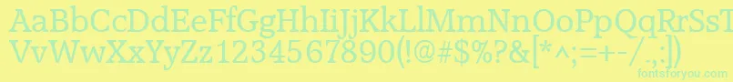 AccoladeRegular Font – Green Fonts on Yellow Background