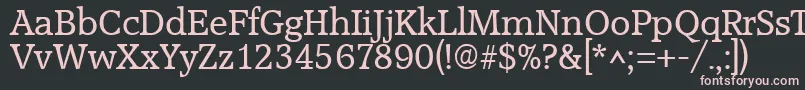 AccoladeRegular Font – Pink Fonts on Black Background