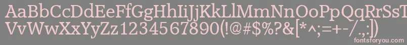 Шрифт AccoladeRegular – розовые шрифты на сером фоне