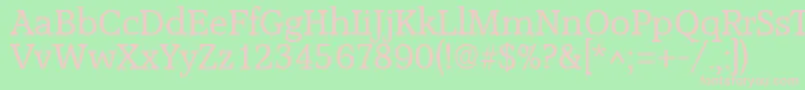 AccoladeRegular Font – Pink Fonts on Green Background