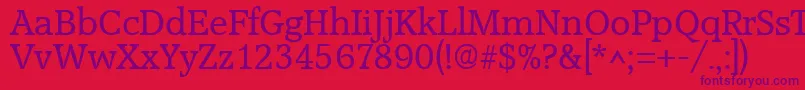 AccoladeRegular Font – Purple Fonts on Red Background