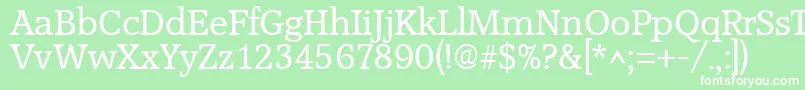 AccoladeRegular Font – White Fonts on Green Background