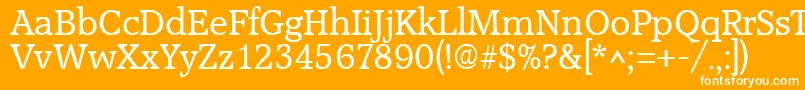 フォントAccoladeRegular – オレンジの背景に白い文字