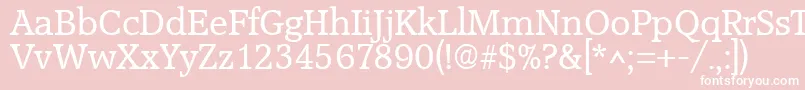 フォントAccoladeRegular – ピンクの背景に白い文字