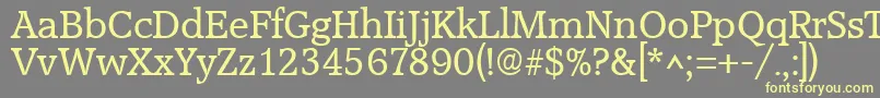 AccoladeRegular-fontti – keltaiset fontit harmaalla taustalla