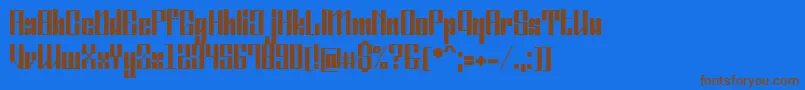 OrdinatumMedium Font – Brown Fonts on Blue Background