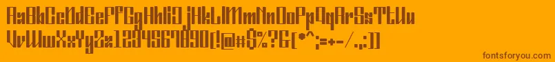 OrdinatumMedium Font – Brown Fonts on Orange Background