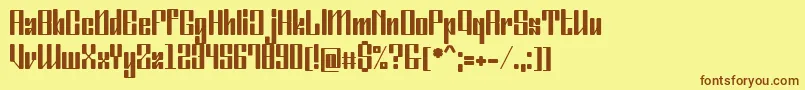 OrdinatumMedium Font – Brown Fonts on Yellow Background