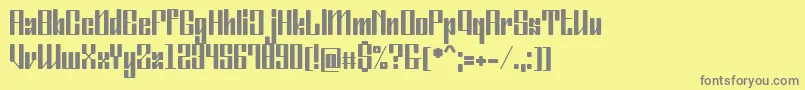 OrdinatumMedium Font – Gray Fonts on Yellow Background