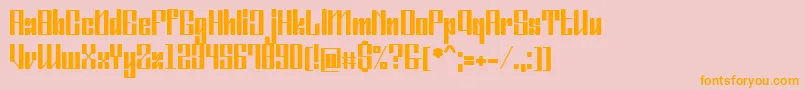 OrdinatumMedium Font – Orange Fonts on Pink Background