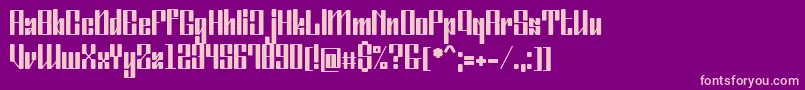 OrdinatumMedium Font – Pink Fonts on Purple Background