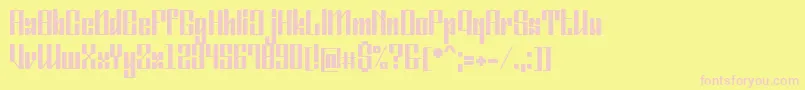 OrdinatumMedium Font – Pink Fonts on Yellow Background