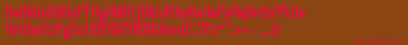 OrdinatumMedium Font – Red Fonts on Brown Background