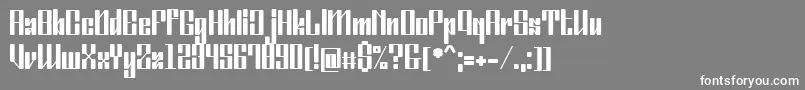 フォントOrdinatumMedium – 灰色の背景に白い文字