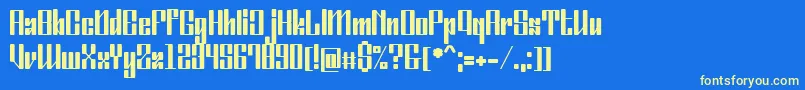 OrdinatumMedium Font – Yellow Fonts on Blue Background