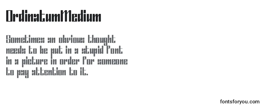 Обзор шрифта OrdinatumMedium