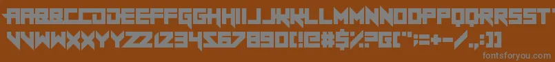 SheepingDogs-Schriftart – Graue Schriften auf braunem Hintergrund