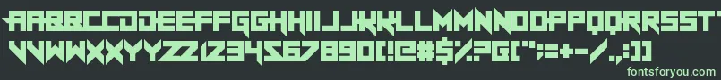 SheepingDogs-fontti – vihreät fontit mustalla taustalla