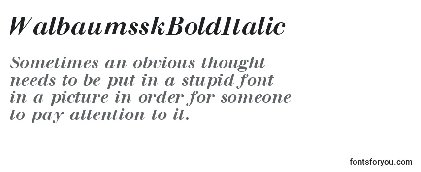 WalbaumsskBoldItalic Font