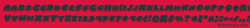 Balastaralpunchital Font – Black Fonts on Red Background
