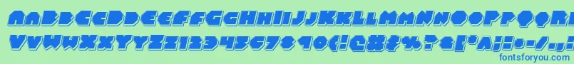 Balastaralpunchital Font – Blue Fonts on Green Background