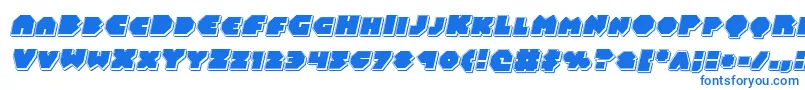 フォントBalastaralpunchital – 青いフォント