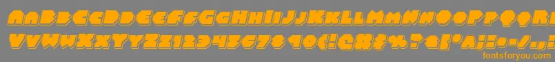 Balastaralpunchital-Schriftart – Orangefarbene Schriften auf grauem Hintergrund
