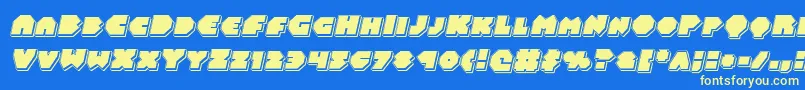 フォントBalastaralpunchital – 黄色の文字、青い背景