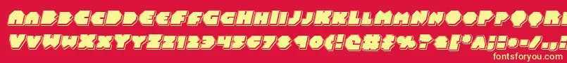 フォントBalastaralpunchital – 黄色の文字、赤い背景