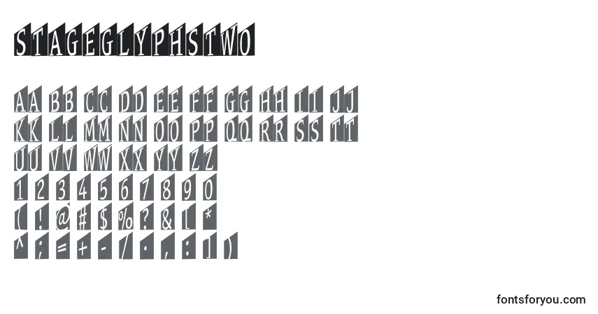 Шрифт Stageglyphstwo – алфавит, цифры, специальные символы