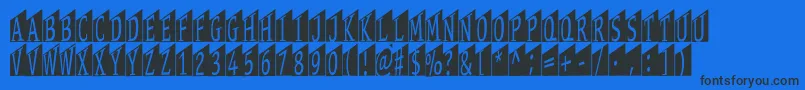 Stageglyphstwo Font – Black Fonts on Blue Background