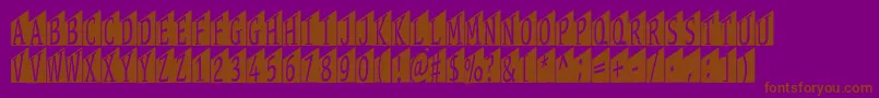 Stageglyphstwo Font – Brown Fonts on Purple Background