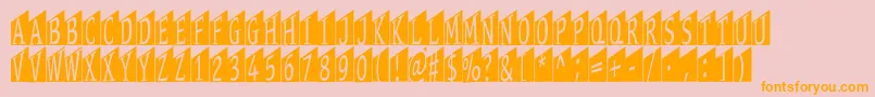 Stageglyphstwo Font – Orange Fonts on Pink Background