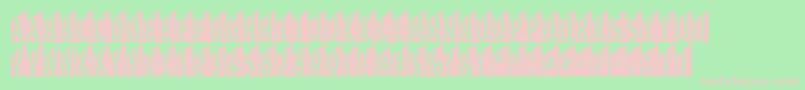 Stageglyphstwo Font – Pink Fonts on Green Background