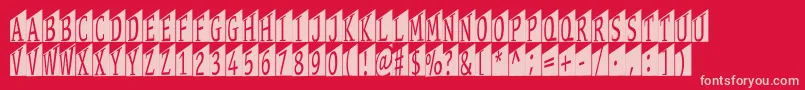 Stageglyphstwo Font – Pink Fonts on Red Background