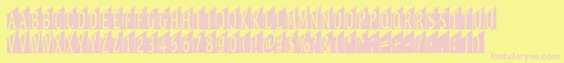 Stageglyphstwo Font – Pink Fonts on Yellow Background