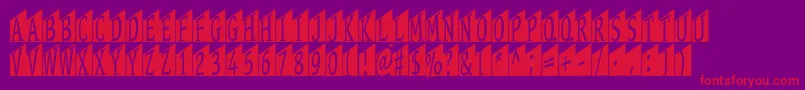 Stageglyphstwo Font – Red Fonts on Purple Background