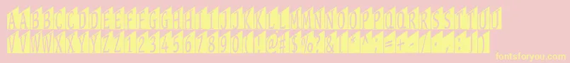 Stageglyphstwo Font – Yellow Fonts on Pink Background