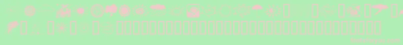 Whethers Font – Pink Fonts on Green Background