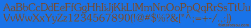 Agpresquirec Font – Brown Fonts on Blue Background