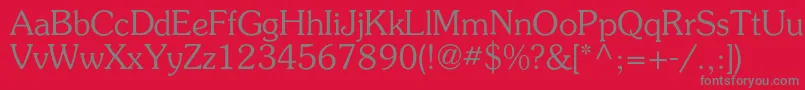 Agpresquirec Font – Gray Fonts on Red Background