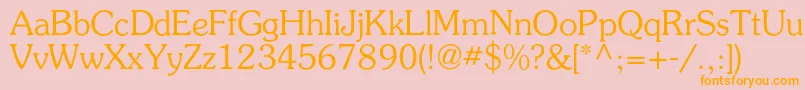 Agpresquirec Font – Orange Fonts on Pink Background