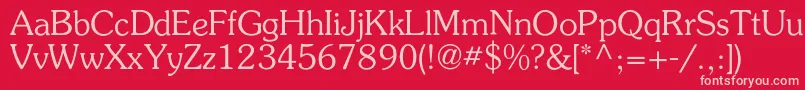 Agpresquirec Font – Pink Fonts on Red Background
