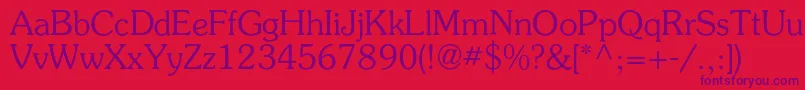 Agpresquirec Font – Purple Fonts on Red Background