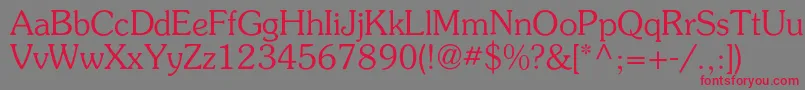 Agpresquirec-Schriftart – Rote Schriften auf grauem Hintergrund