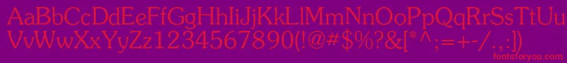 Agpresquirec Font – Red Fonts on Purple Background