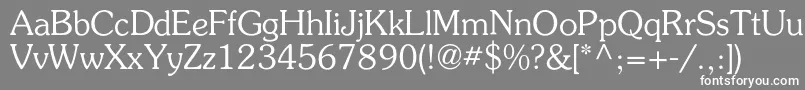 フォントAgpresquirec – 灰色の背景に白い文字